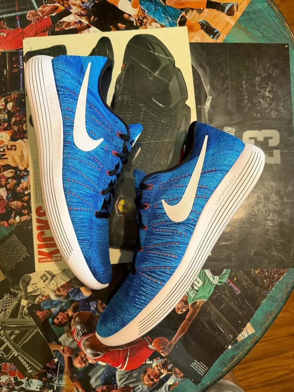 Nike LunarEpic Low Flyknit Running Shoes Racer Blue White